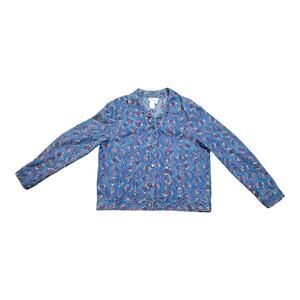 Vintage Coldwater Creek All Embroidered Long Sleeve Denim Shirt - Size Large